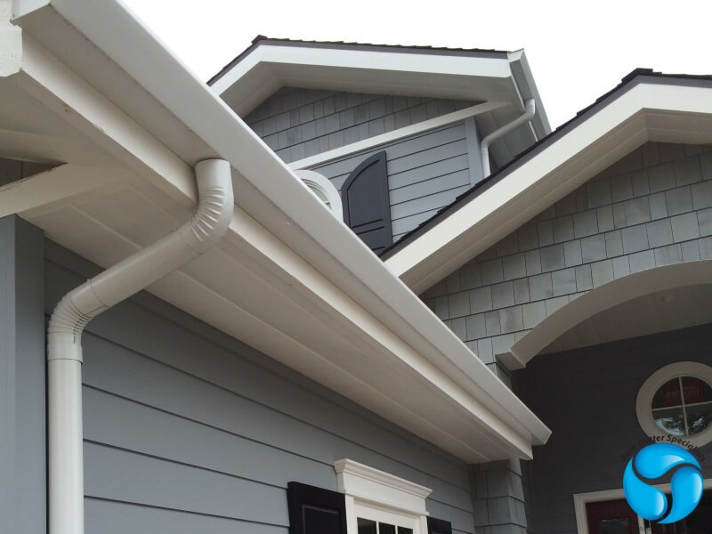 modern seamless flat face aluminum round down spout 3